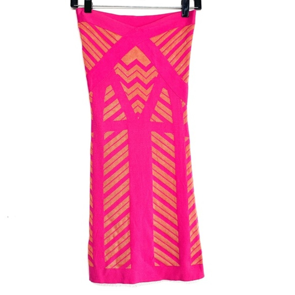 Bright Pink Barbie Bodycon Strapless Mini Tube Dress